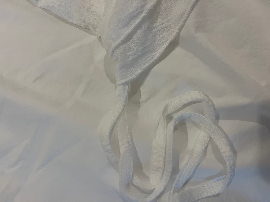 슬림핏 화이트 프릴 나시 원피스 스판 상품이미지7