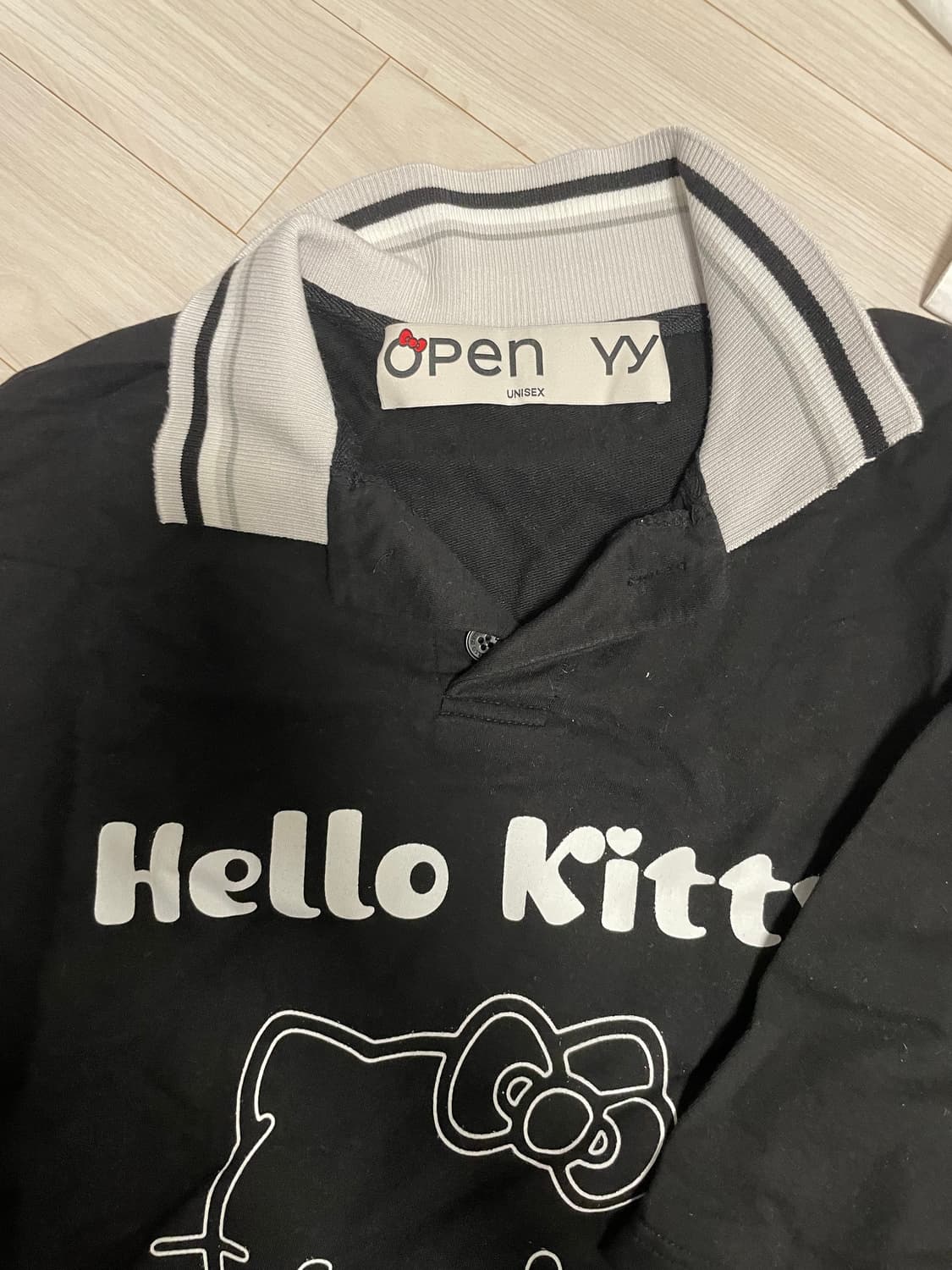 오픈와이와이 Hello Kitty 카라티 블랙 L/XL 상품이미지3