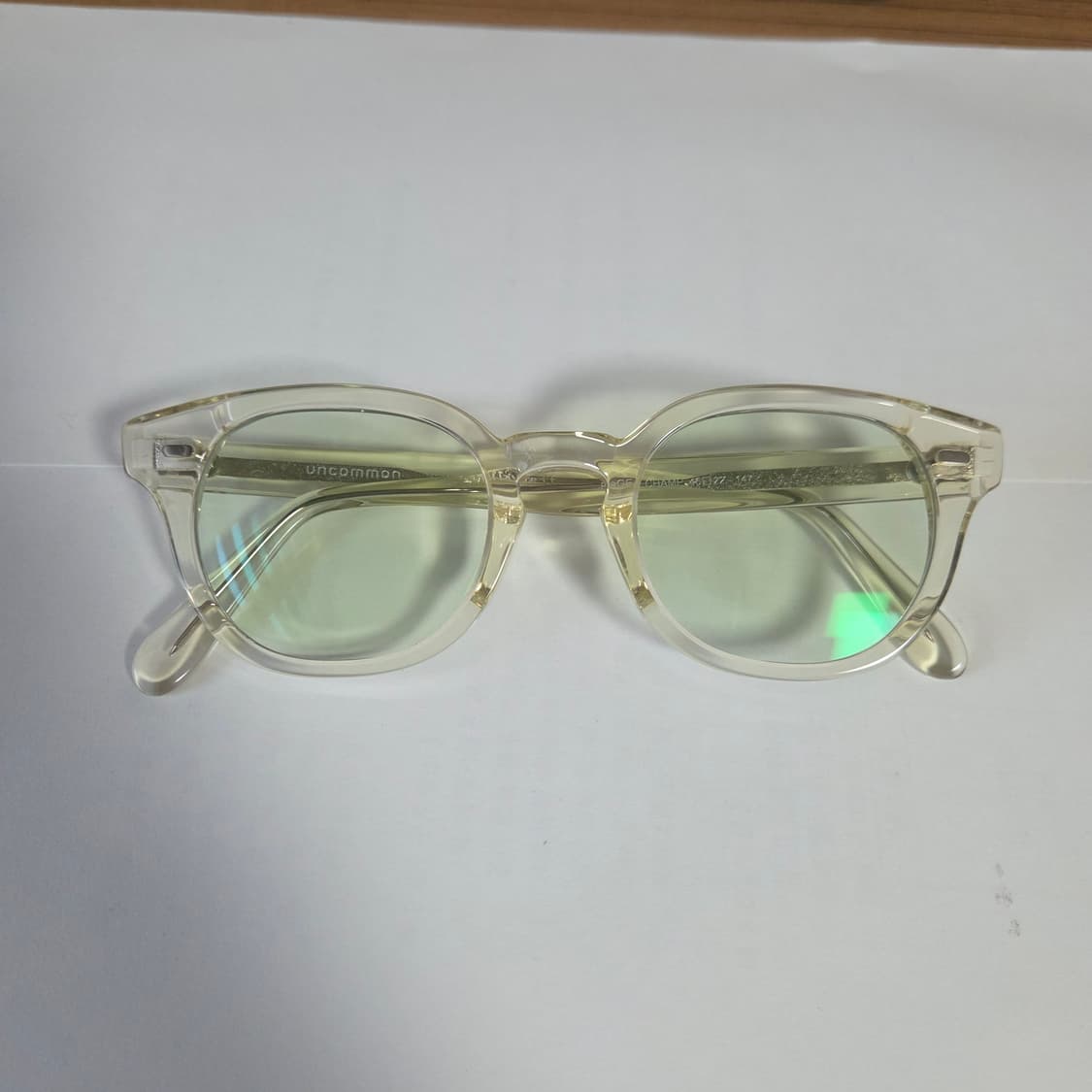 [46-22] 언커먼아이웨어 로저 샴페인 / 아넬형 아넬 투명 뿔테 상품이미지2