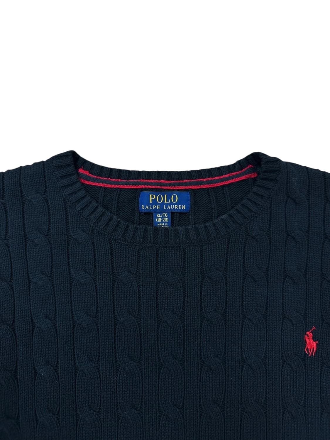 폴로 케이블 꽈배기 니트 블랙 (여성M추천)  상품이미지3