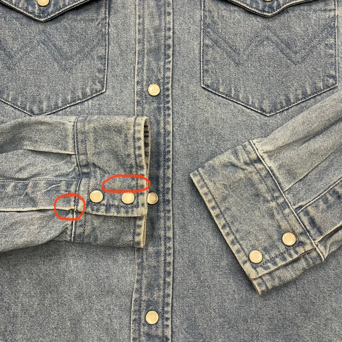 (2XL) Wrangler 랭글러 웨스턴 데님 셔츠 상품이미지6