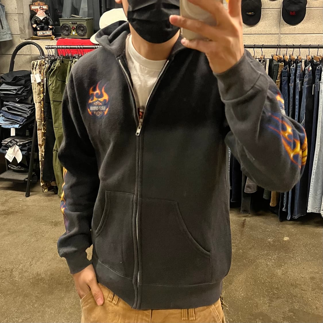 00s 할리데이비슨 플레임 후드 집업 (100) 상품이미지6