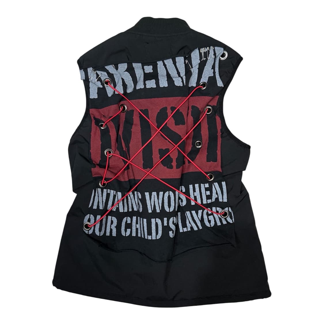 일본 빈티지 펀칭 디테일 집업 베스트 조끼 자켓 상품이미지2