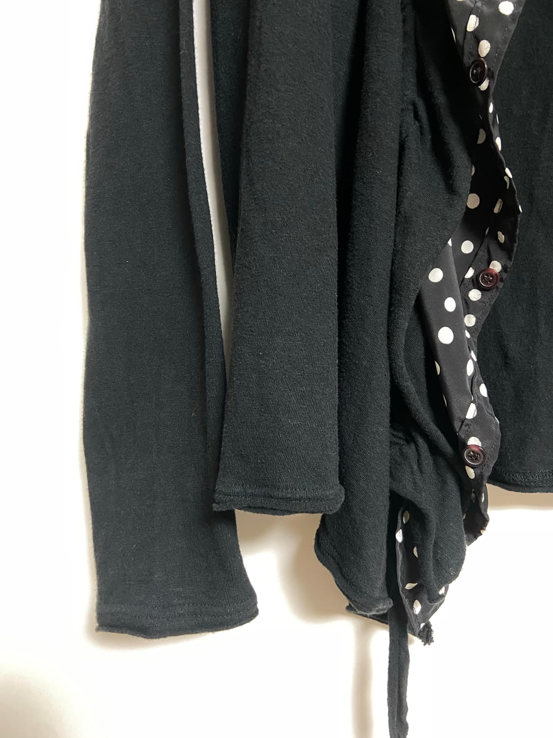 요지야마모토 Y’s 도트 스카프 레이어드 가디건 상품이미지9