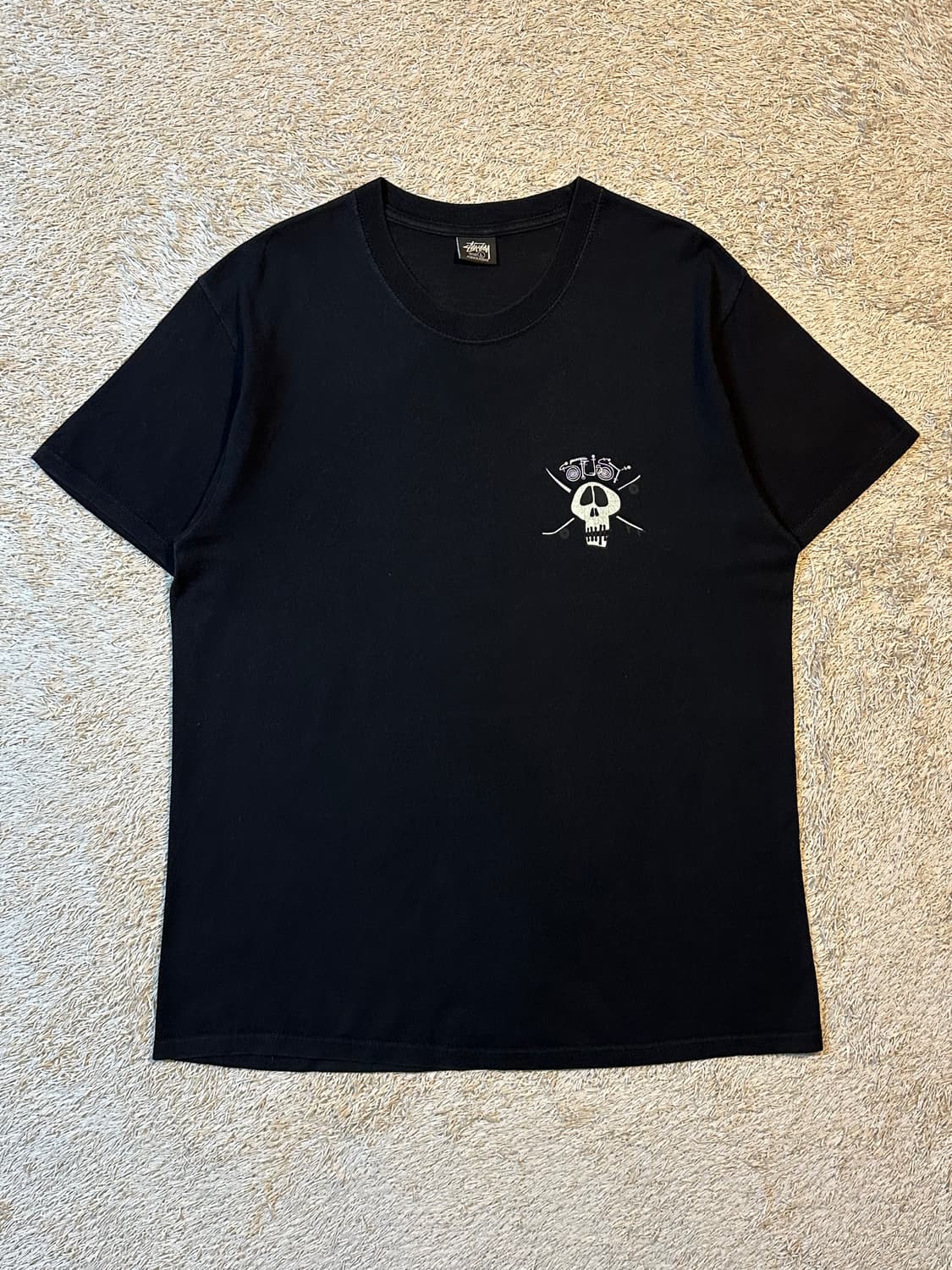 스투시 STUSSY 서프 스케이트 스컬 반팔 티셔츠 블랙 상품이미지3