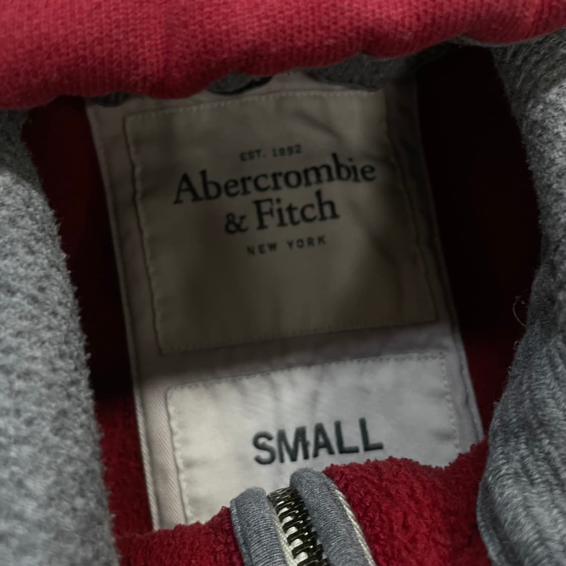 아베크롬비 사이드라인 후드집업 레드버건디 상품이미지4