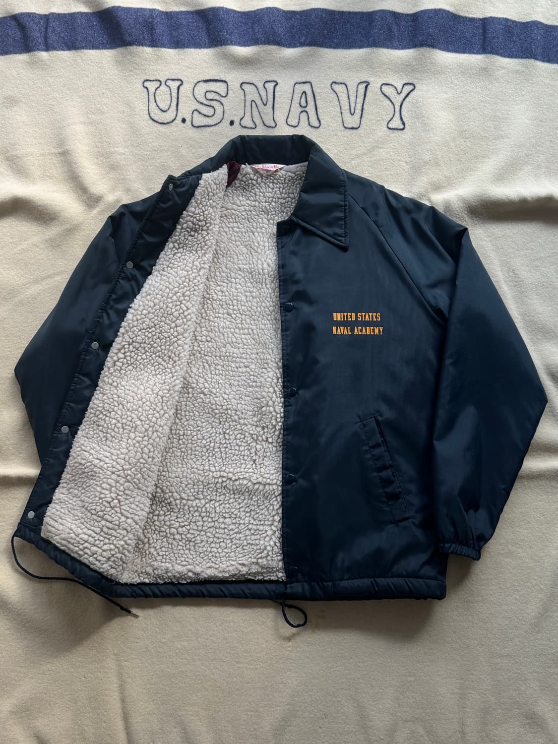 90s US NAVAL ACADEMY Warm Up Jacket 상품이미지3