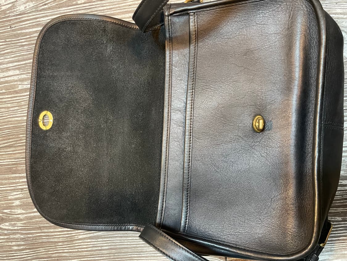 코치 9790 시티백 블랙 레더 숄더백 크로스백 상품이미지4