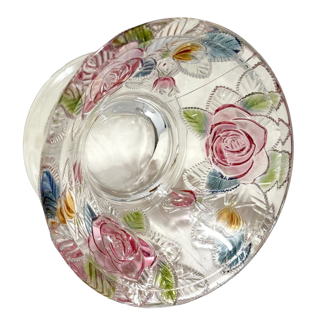 70s 장미 릴리프 빈티지 글라스 볼 상품이미지4