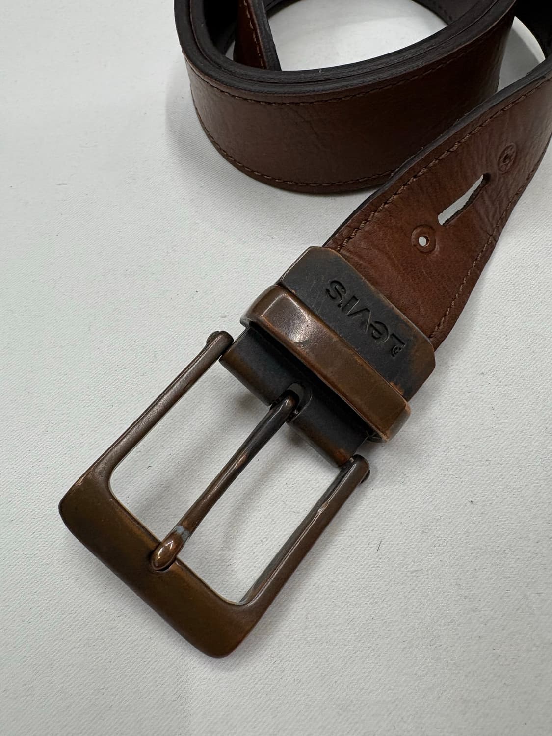 리바이스 빈티지 브라운 레더 버클 벨트 상품이미지2