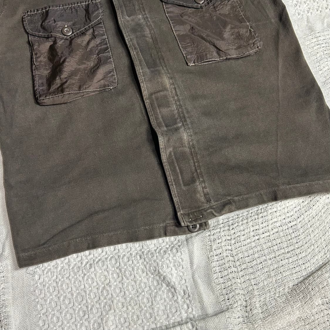 [AVIREX] 아비렉스 밀리터리 투포켓 워싱 집업 반팔 상품이미지3