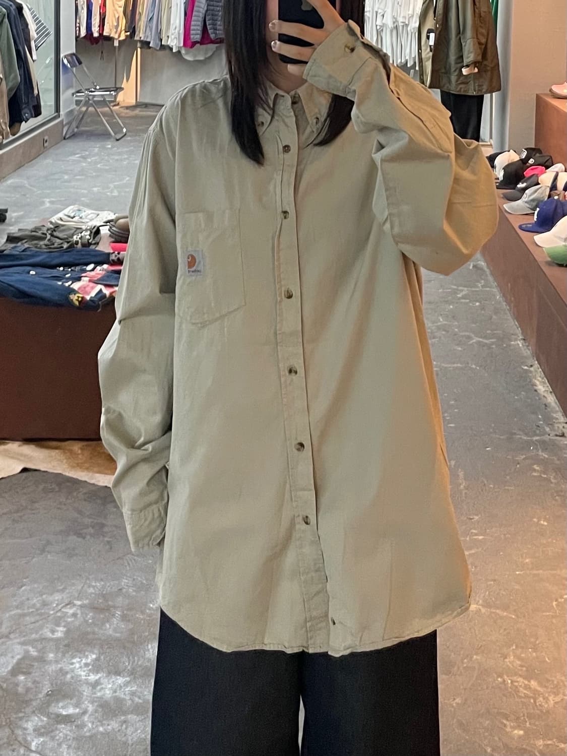 칼하트 아이보리 셔츠 H1988 상품이미지1