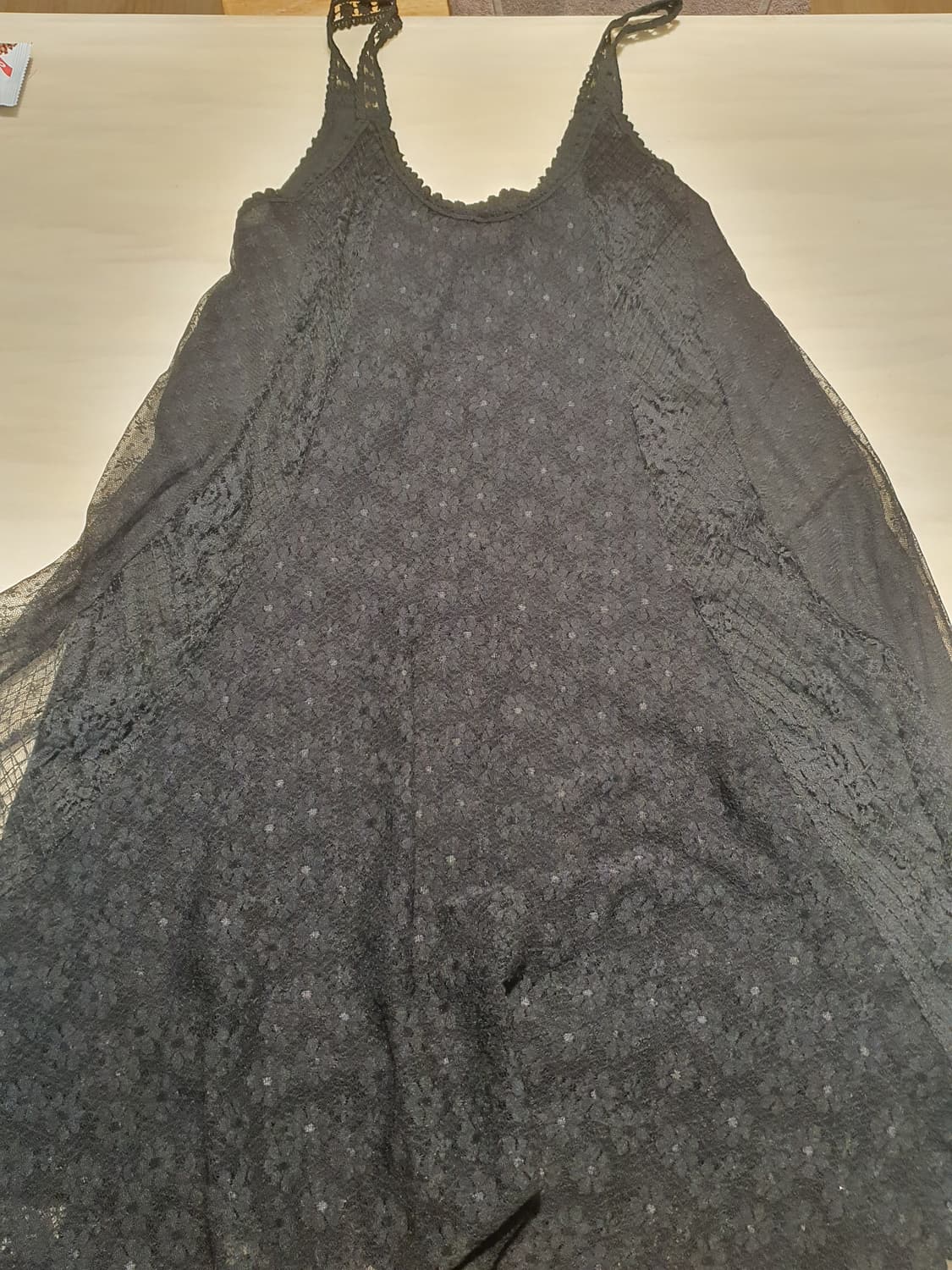 [빈티지] 레이어드 원피스 레이스 블랙 슬립 원피스 상품이미지5