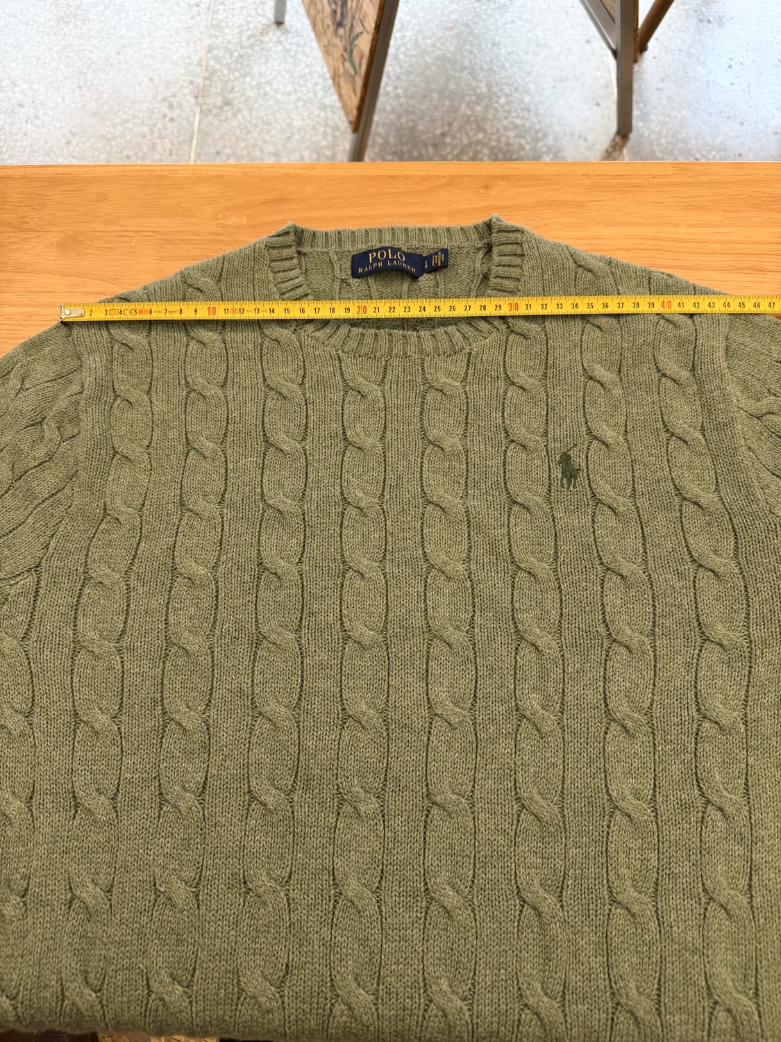 폴로 랄프로렌 코튼 케이블니트 그린 L 상품이미지5