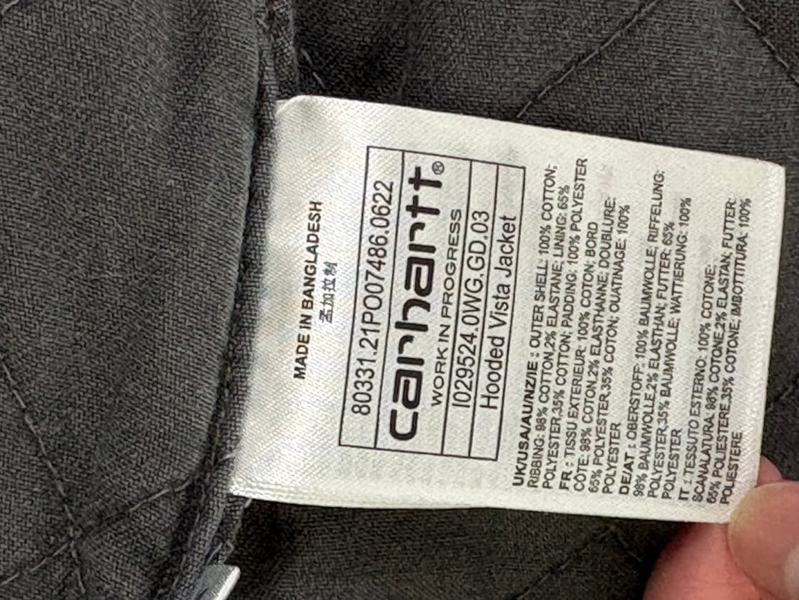 칼하트 누빔 후드집업 상품이미지2