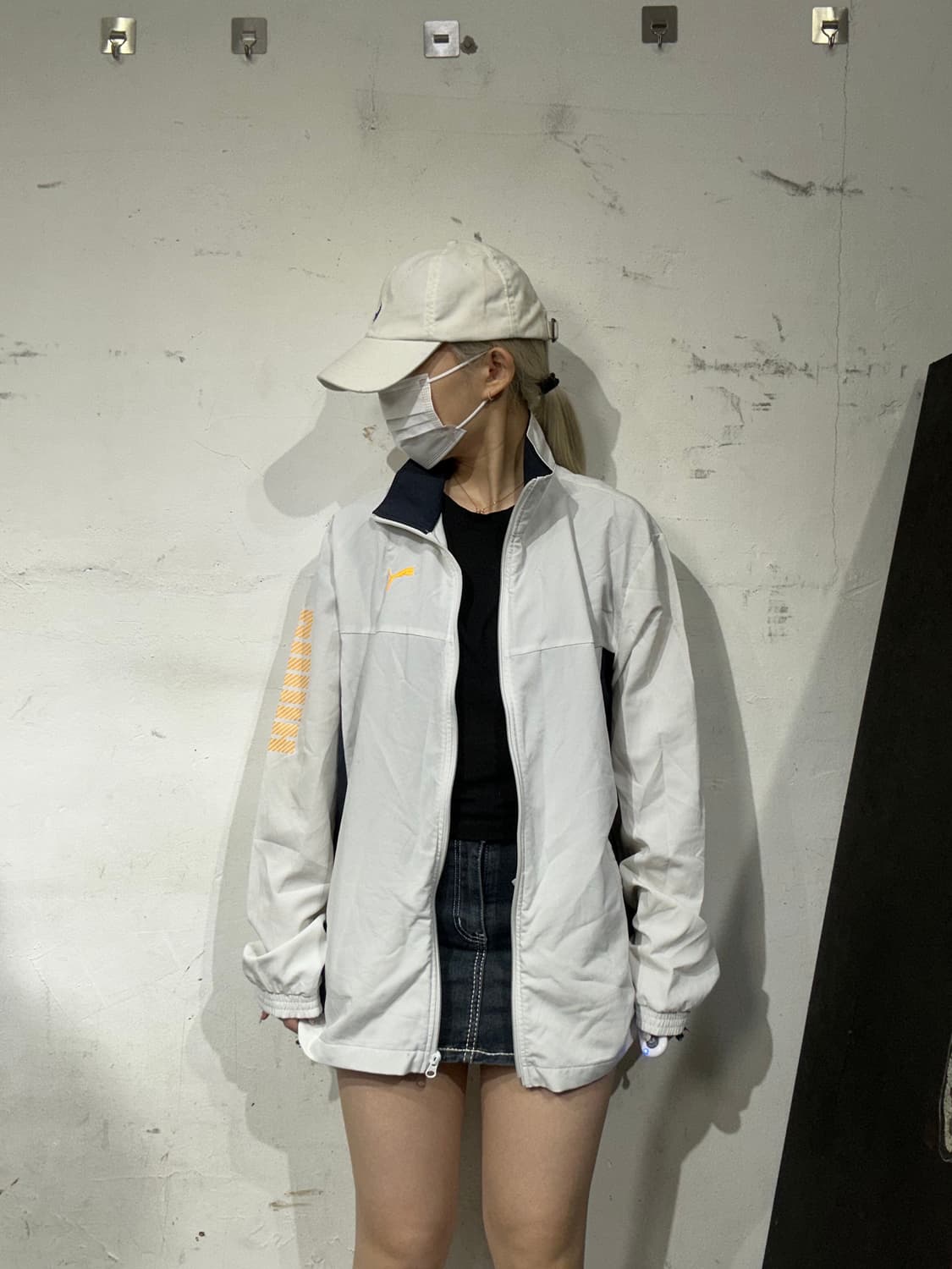 푸마 화이트 오버핏 트랙탑 져지 XL 상품이미지2