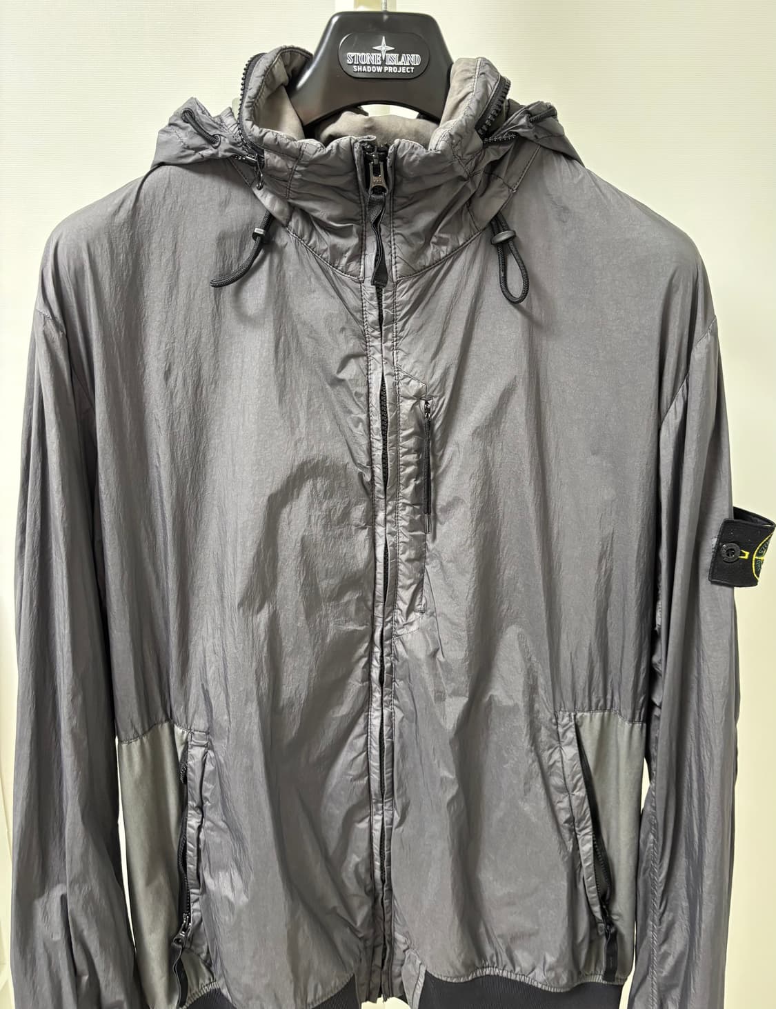 Stone Island 가먼트다잉 크링클랩스 나일론 자켓 그레이 상품이미지1