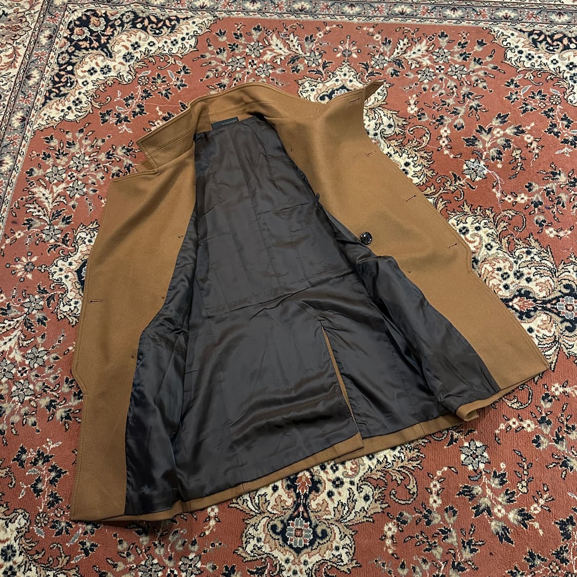 우영미 울 캐시미어 더블버튼 코트 (L) 100 48 상품이미지6