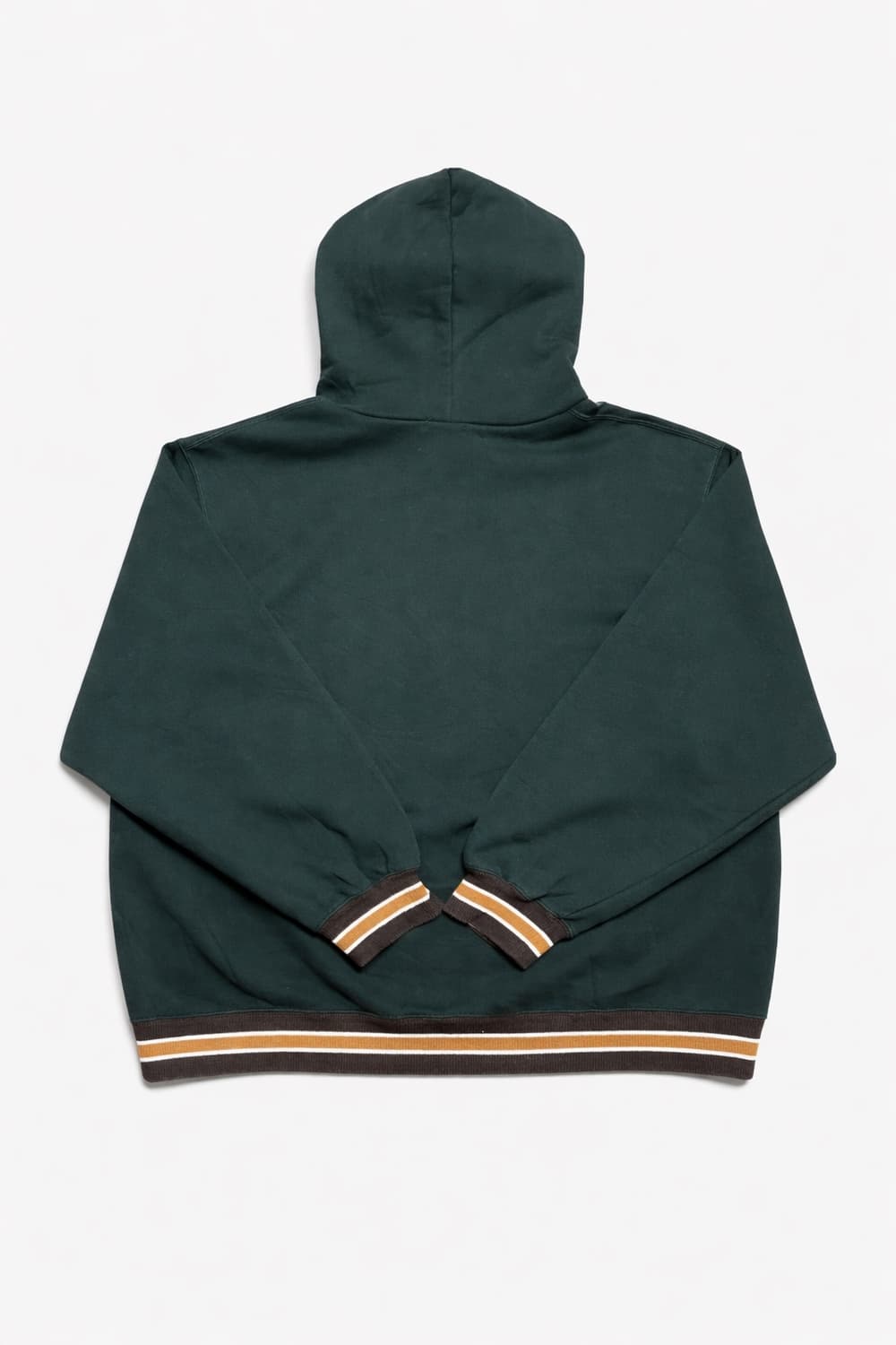 JPN 일본 빈티지 GU 딥그린 배색 스트라이프 기모 후드티 상품이미지2