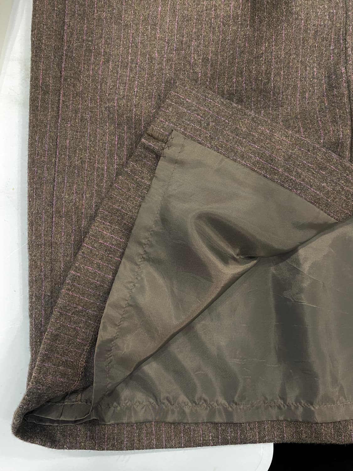 브라운 핑크 스트라이프 울스커트 상품이미지4