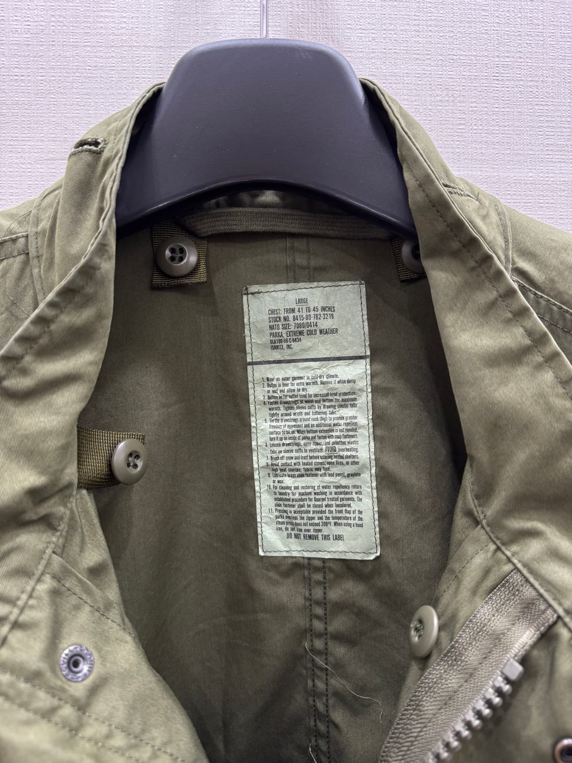 오리지널 m65 피쉬테일 파카 데드스탁 상품이미지3