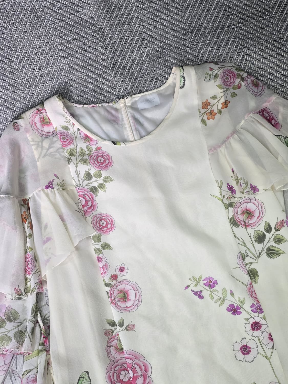 Giambattista Vallii 플로럴 실크 블라우스 40 상품이미지4