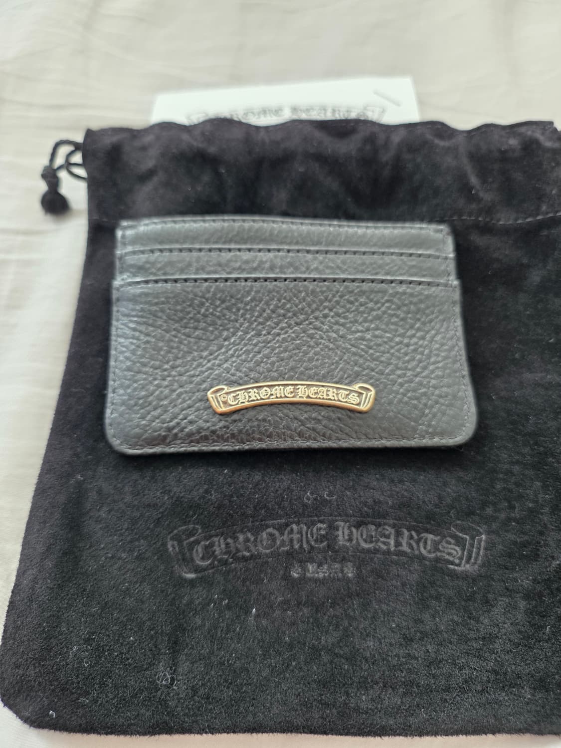 [FREE] 크롬하츠 실버 스크롤 라벨 카드 지갑 블랙 상품이미지1