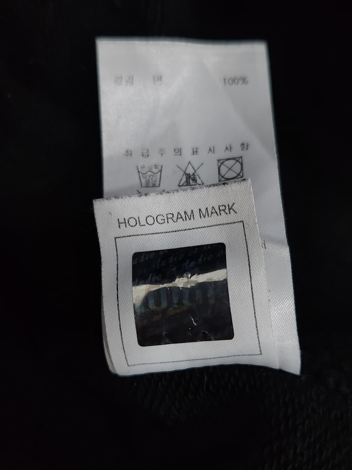 오아이오아이(OIOI) 시그니처 로고 블랙 후드티 남성 100사이즈 상품이미지7