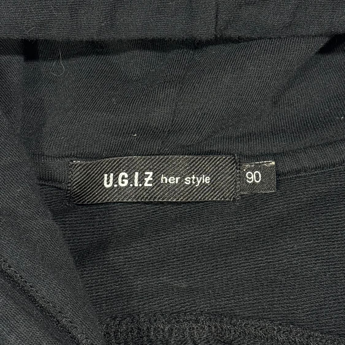 빈티지 스타 패턴 블랙 후드집업 상품이미지3