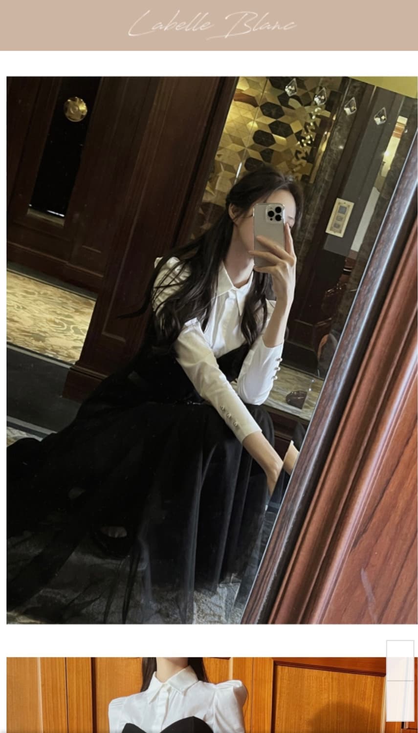 라벨르블랑 셔츠+뷔스티에+스커트 세트 상품이미지3