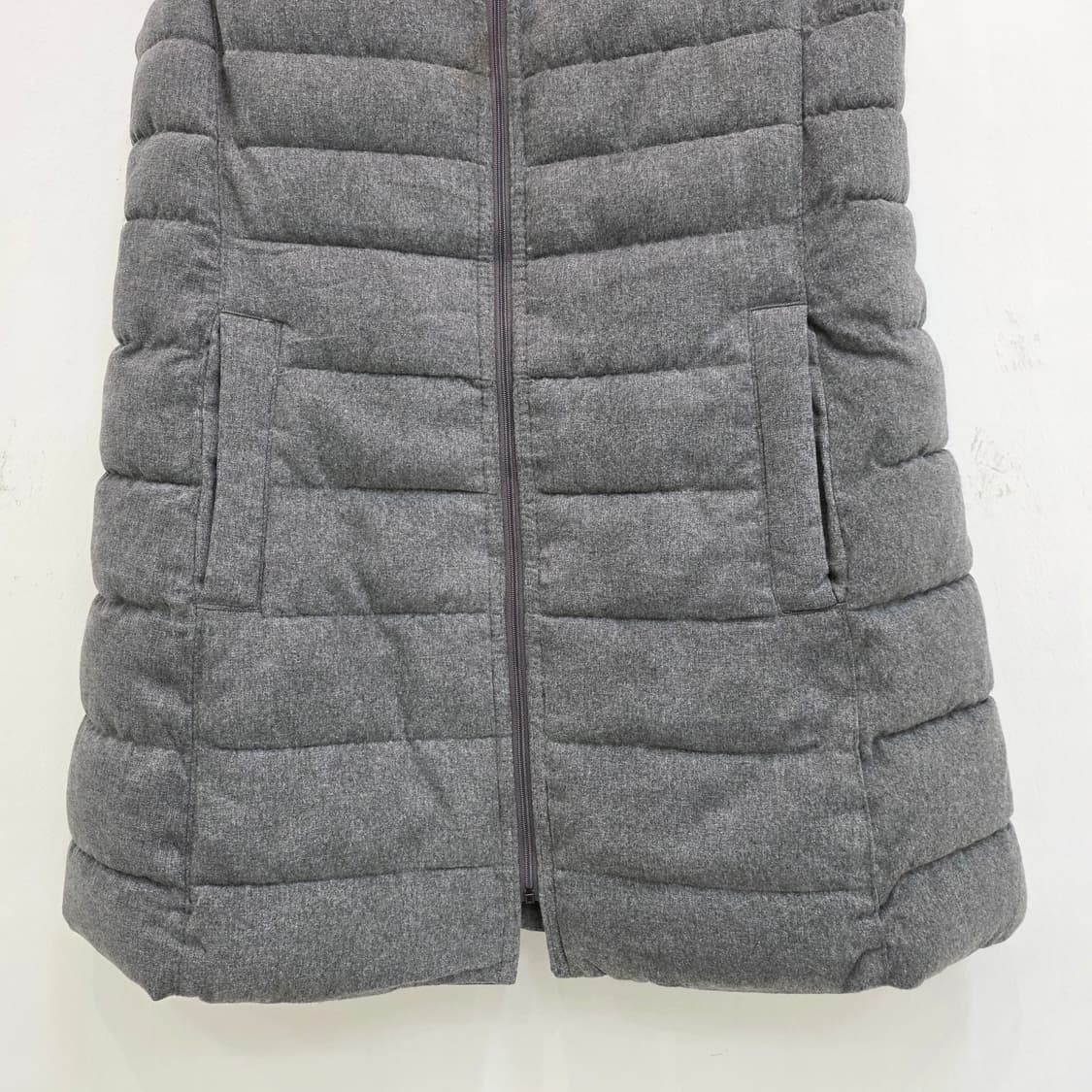 그레이 하이넥 경량 패딩 조끼 베스트 상품이미지7