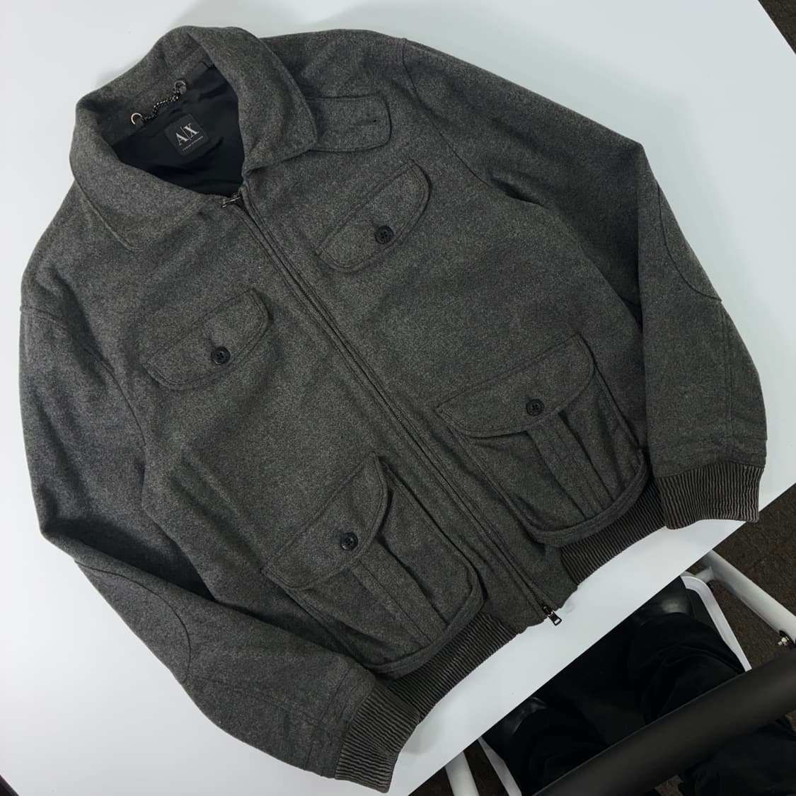 Armani Exchange 알마니 엑스체인지 그레이 울 혼방 자켓 상품이미지2