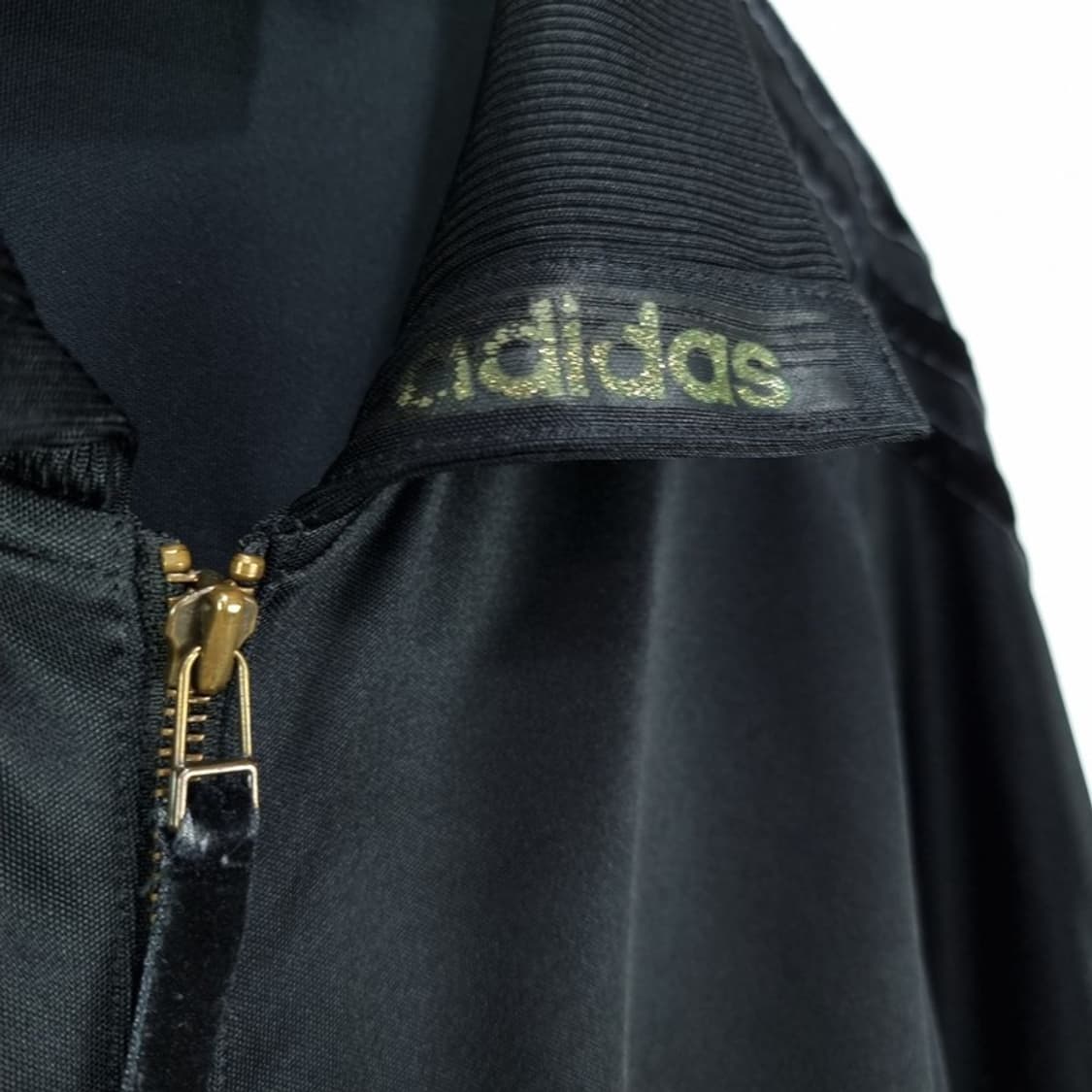 [아디다스] 빅로고 프린팅 올블랙 사틴 져지 트랙탑 자켓 M19589 상품이미지6