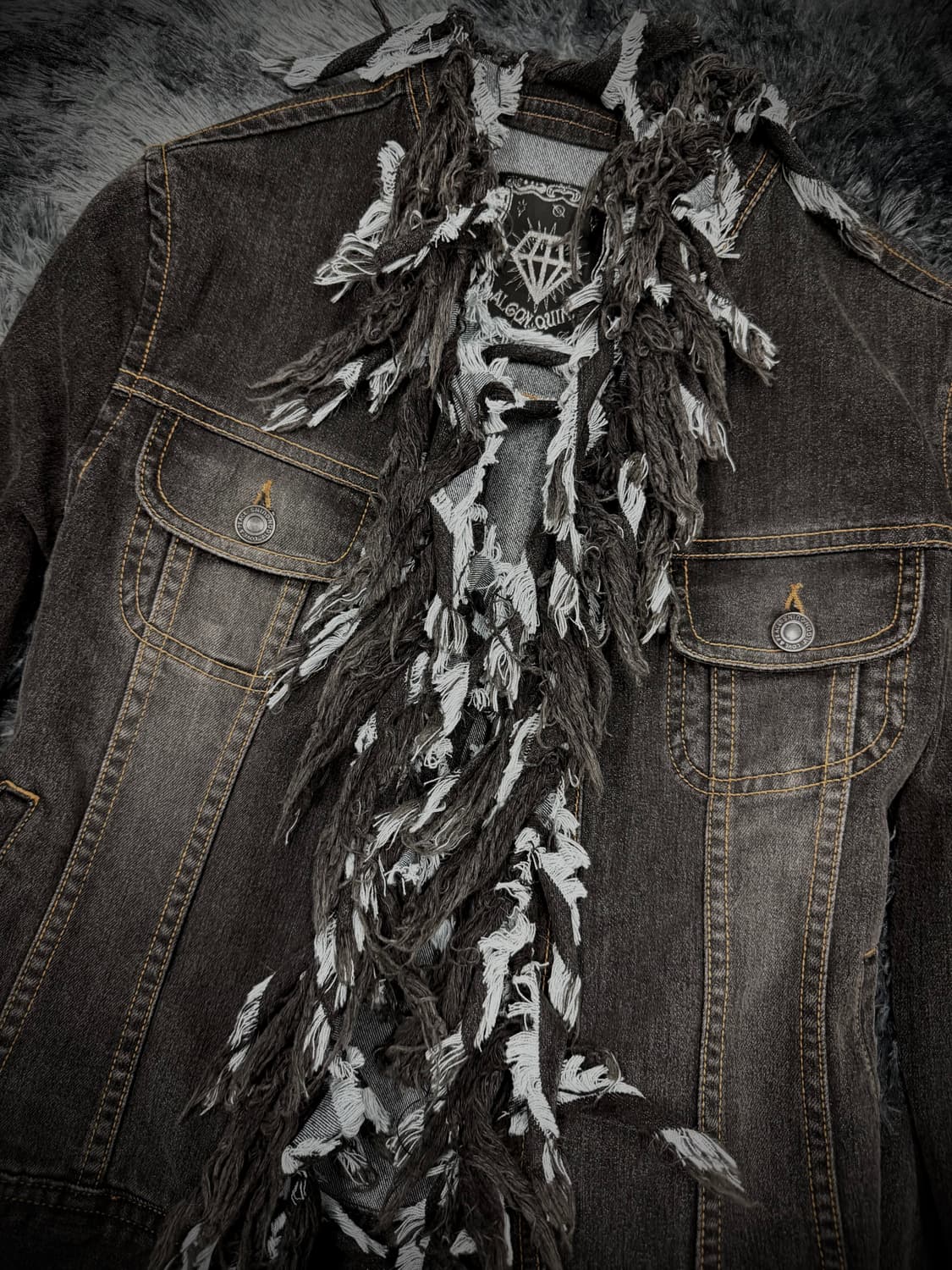 Algonquins 페인팅 테슬 데님자켓 상품이미지3