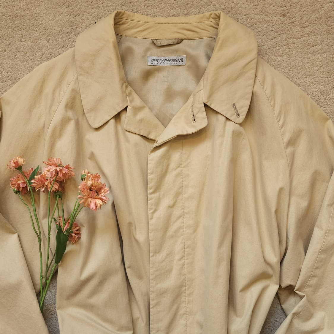 90s 엠포리오 아르마니 벨티드 싱글 트렌치 코트 L 상품이미지3