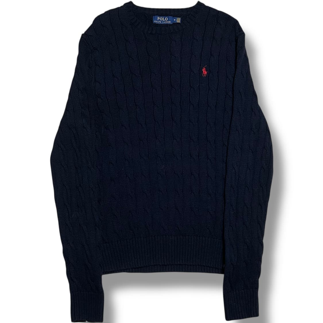 Polo Ralph Lauren 코튼 네이비 라운드넥 니트 상품이미지1