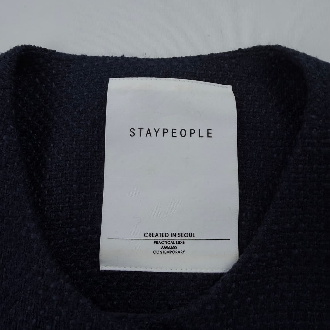 스테이피플 크롭 트위드 블레이저 네이비 상품이미지6