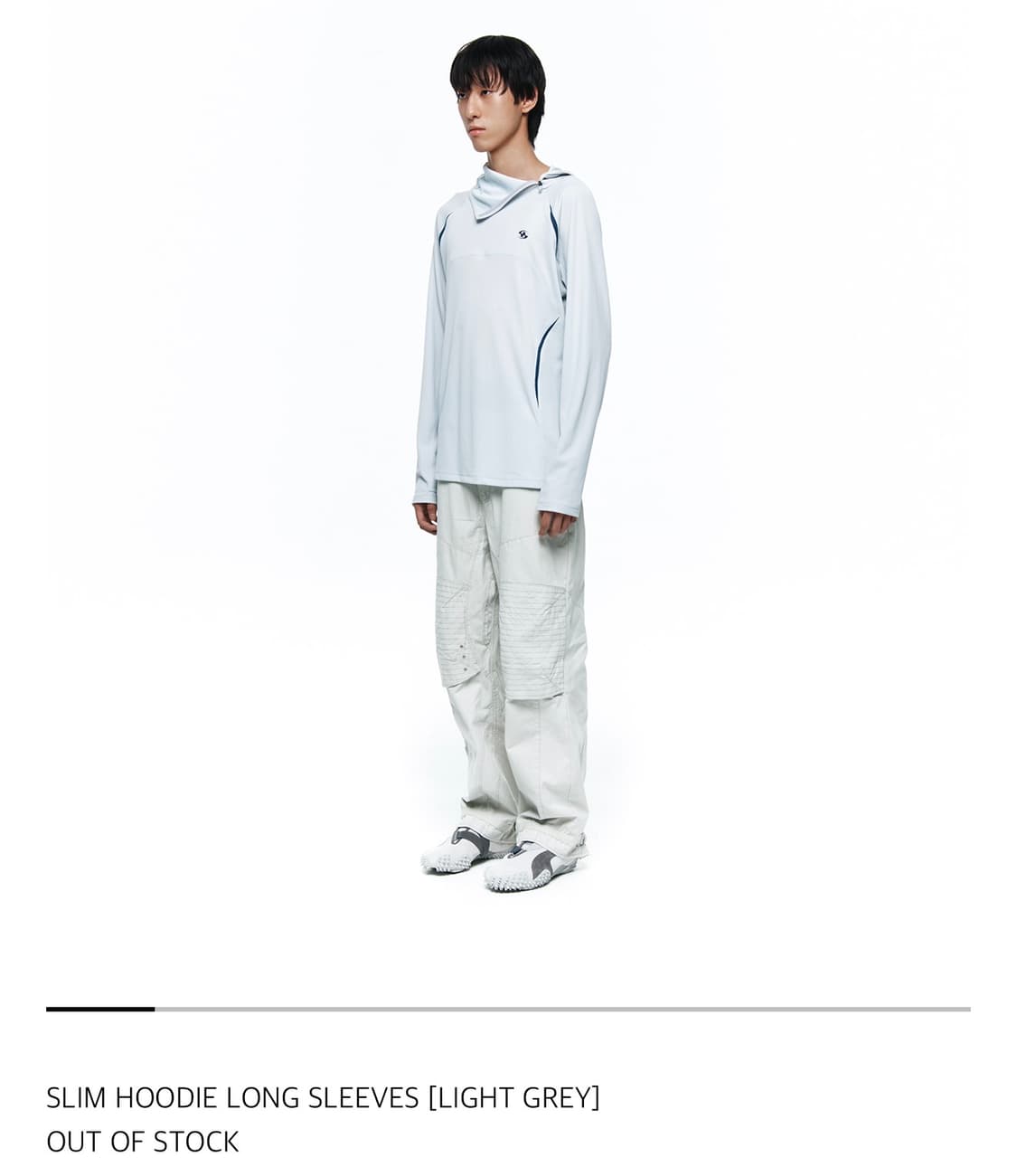 신산기어 슬림후디 롱슬리브 [LIGHT GREY] 상품이미지4