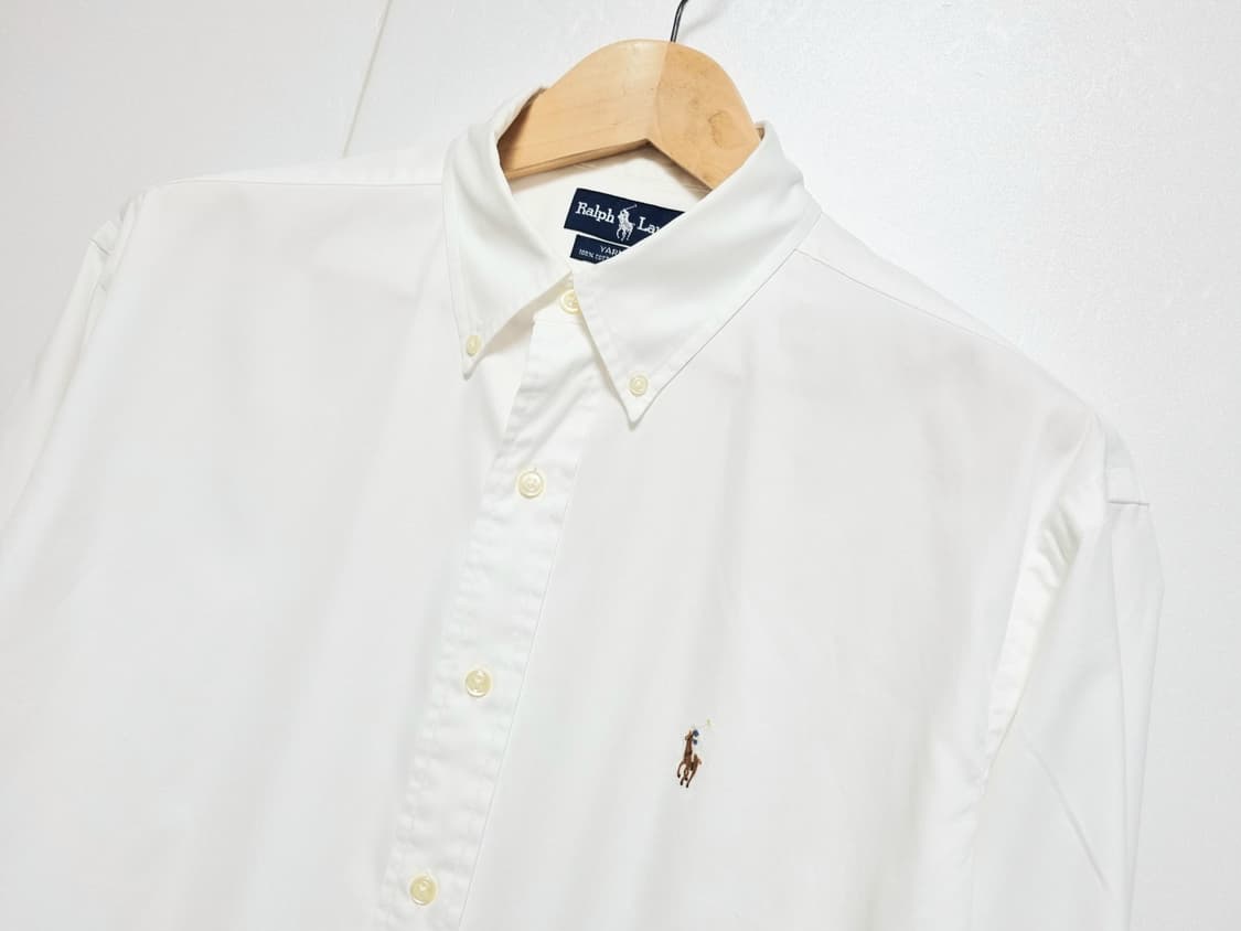 남성 폴로 화이트 흰색 야무스 핀포인트 옥스퍼드 옥스포드 긴팔 셔츠 남방 상품이미지1