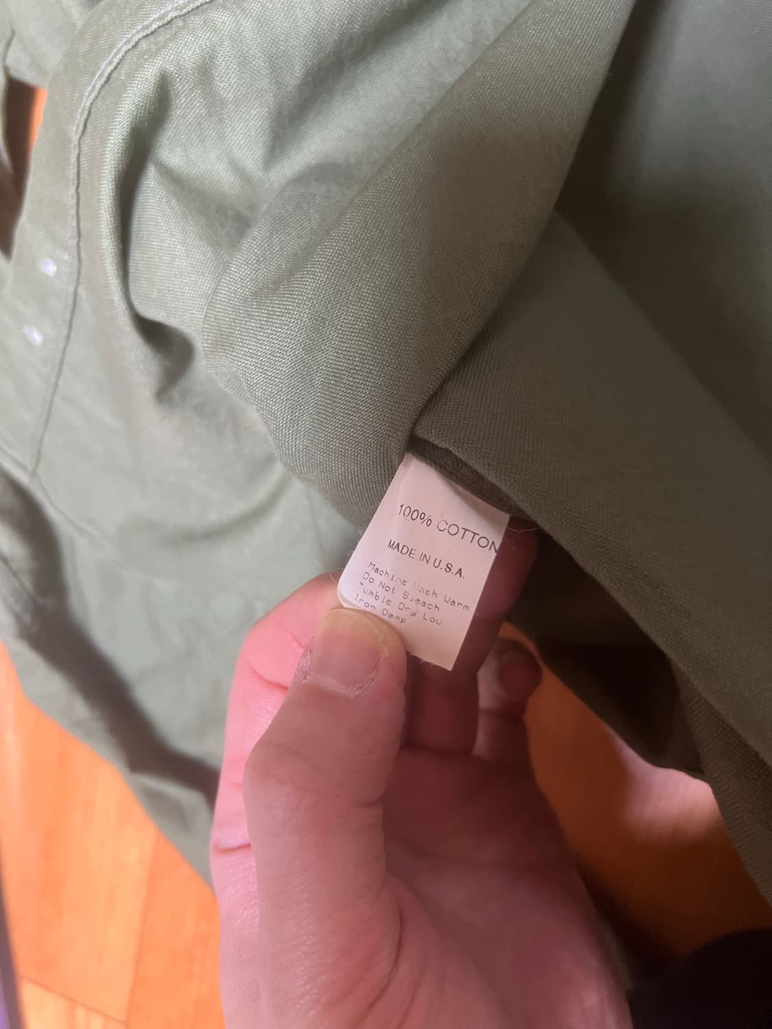 짓먼 깃먼 빈티지 올리브 옥스포드 버튼다운 셔츠 상품이미지5