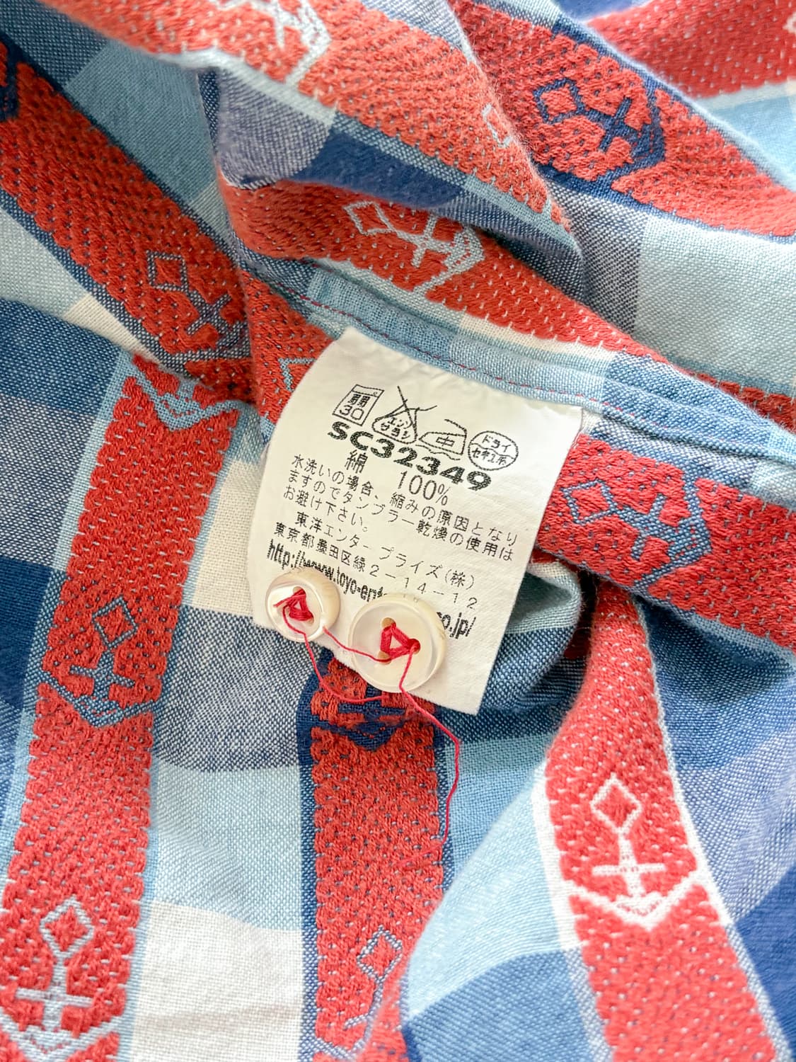 Sugar cane check work shirt 상품이미지5