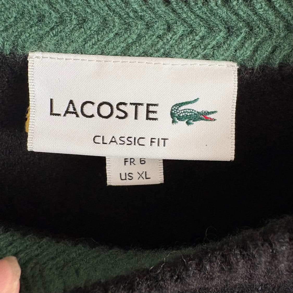 라코스테 클래식핏 울 니트 블랙 XL 상품이미지4