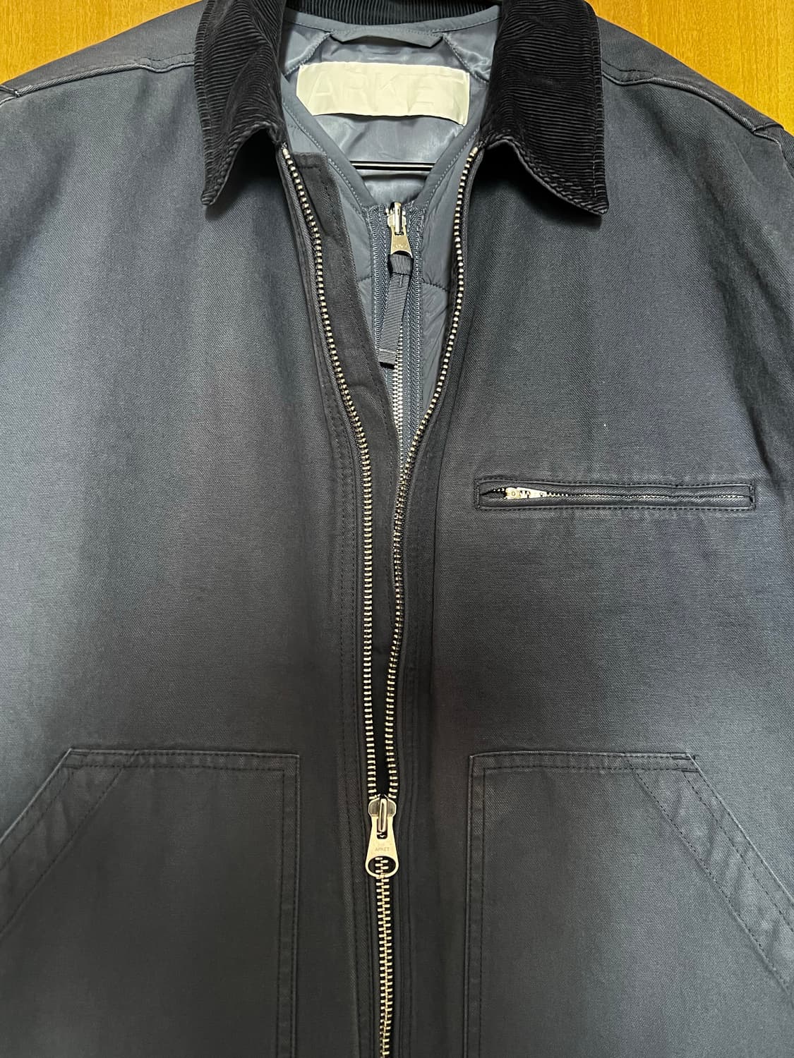 [XL] 아르켓 코튼 캔버스 자켓 블루다크 상품이미지4