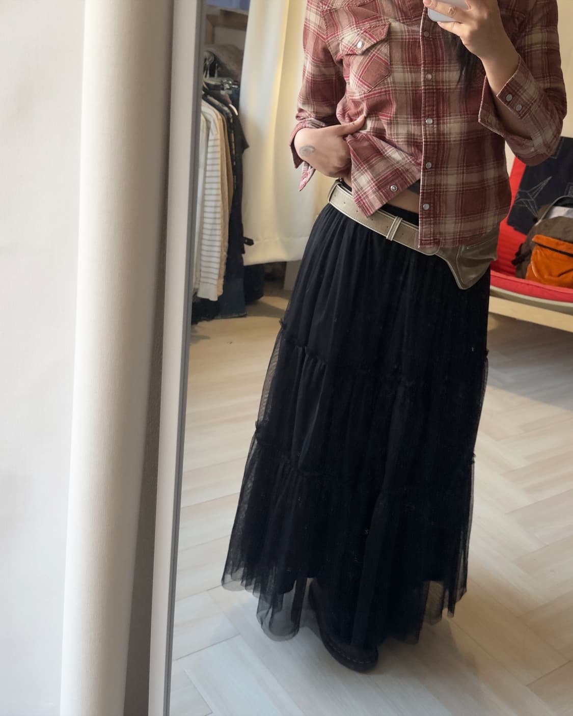 [INGNI] black lace layers skirt 상품이미지4