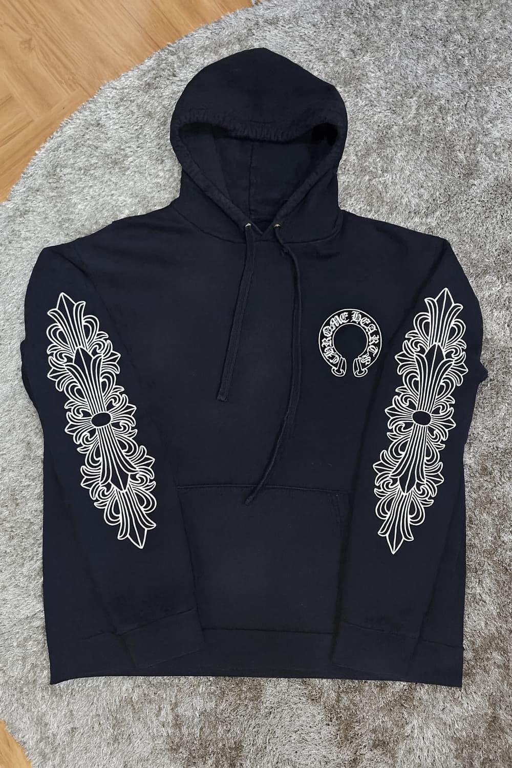 (정품)크롬하츠 홀스슈 플로랄 후드 L 판매합니다! 상품이미지1