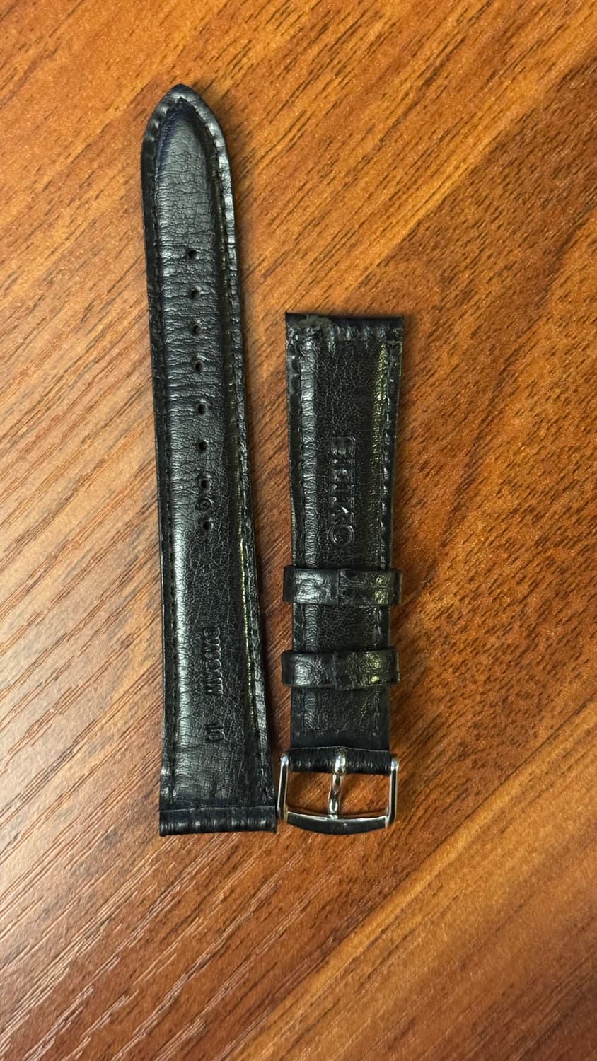 Seiko 세이코 정품 가죽 스트랩 18mm 미사용 상품이미지3