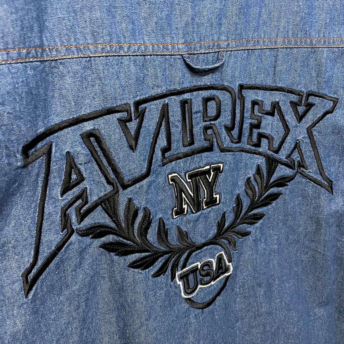 아비렉스 빅로고 데님 셔츠 자켓 상품이미지2