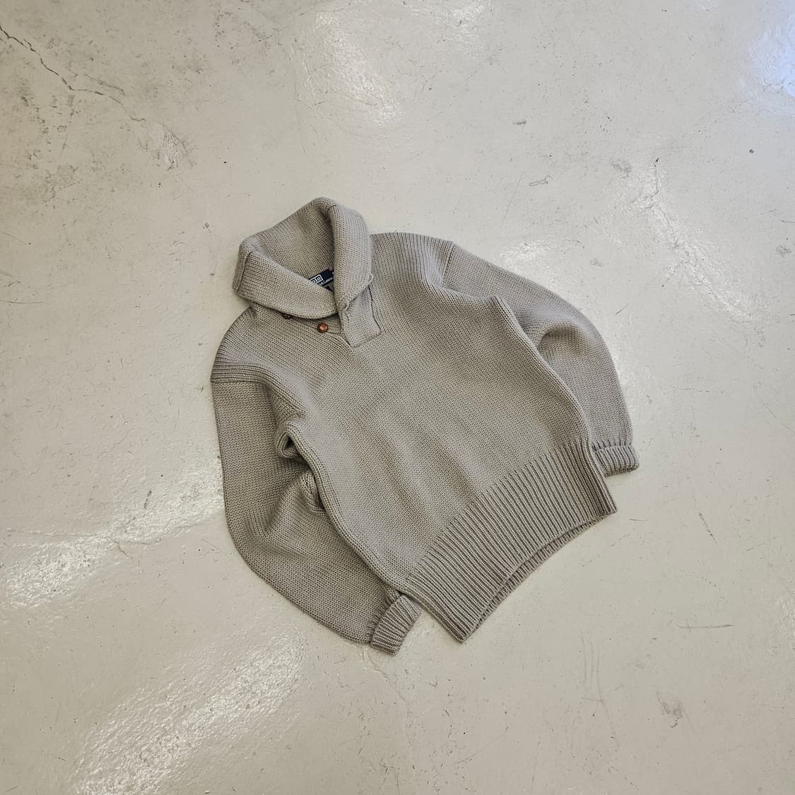 폴로 랄프로렌 울 숄카라 니트 헤비울 빈티지 M~L 상품이미지1