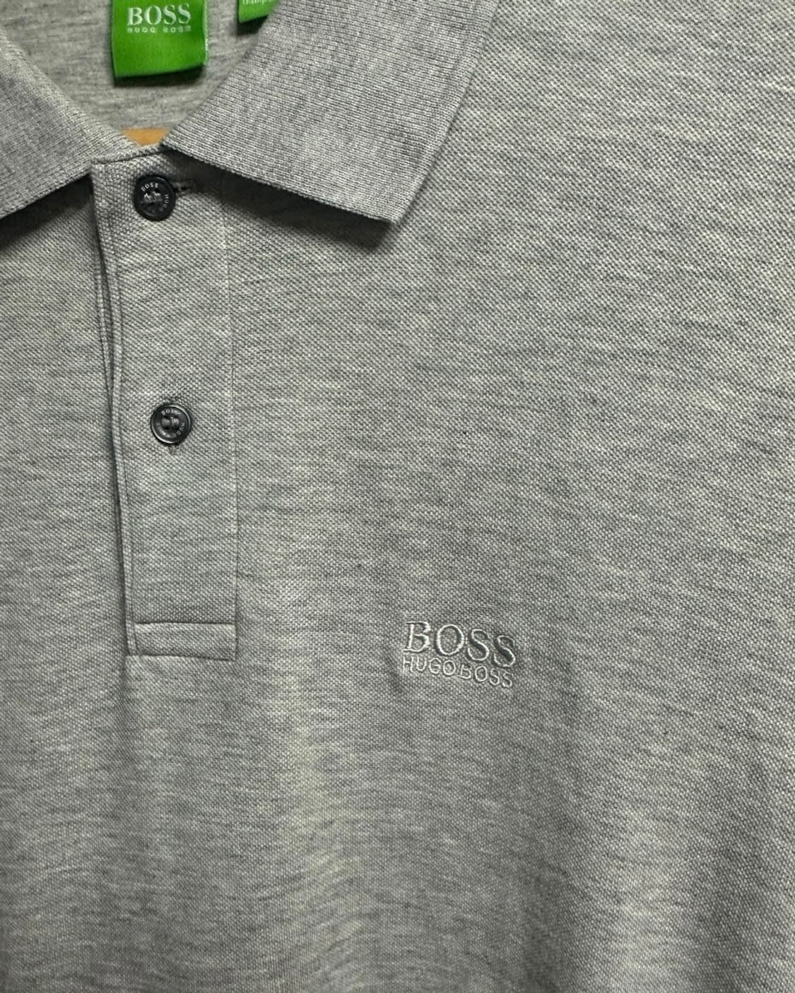 휴고보스(HUGO BOSS) 모던핏 코튼 반팔 카라티 멜란지그레이 M 상품이미지5