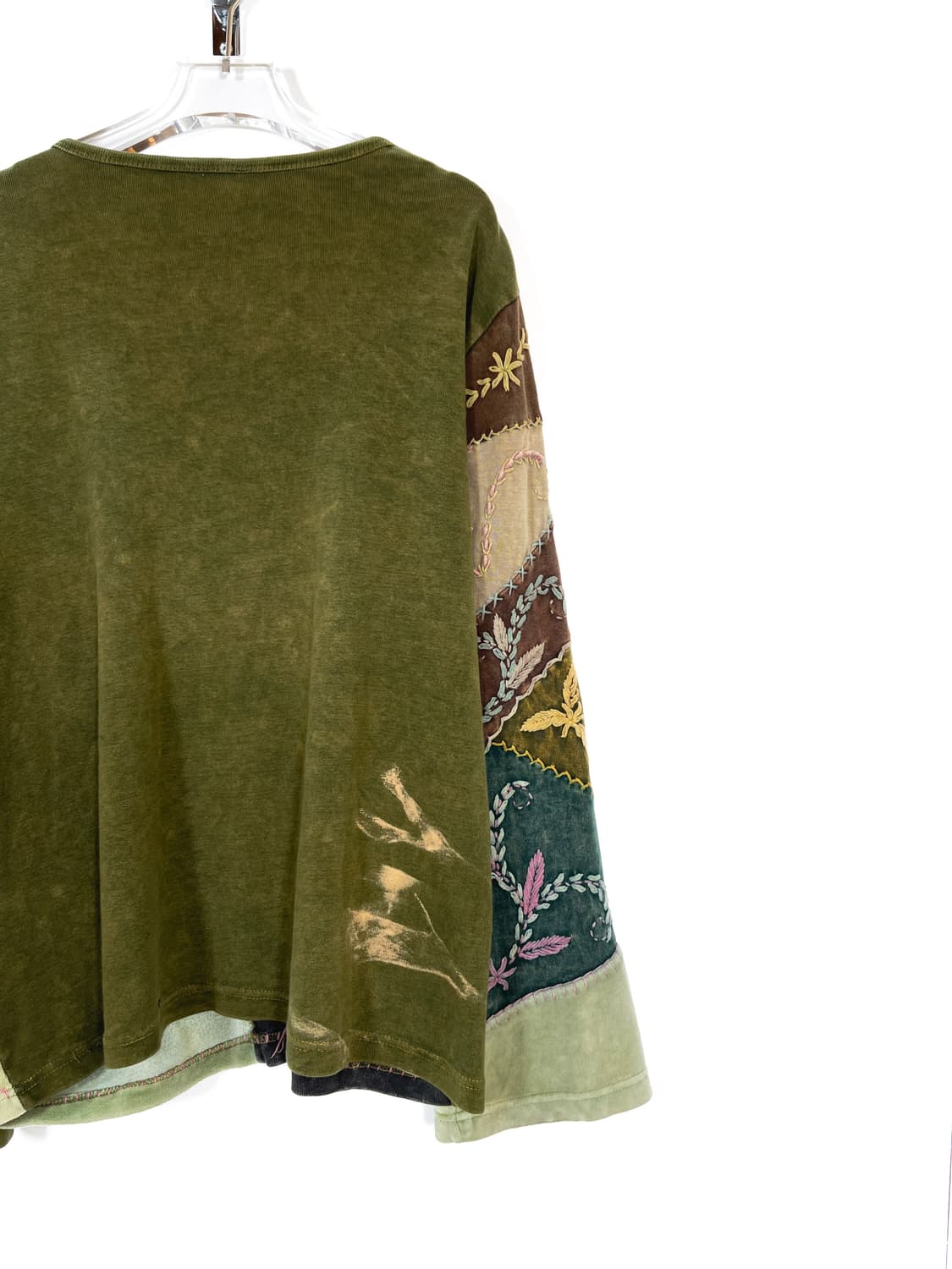 빈티지 핸드메이드 패치워크 자수 긴팔티셔츠 /  상품이미지7